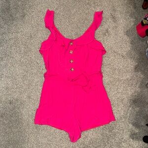 She & Sky hot pink romper size medium